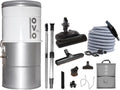 35ft Central Vacuum System, 25L or 6.6 Gal, 630 Air Watts, Silver and Black N47656