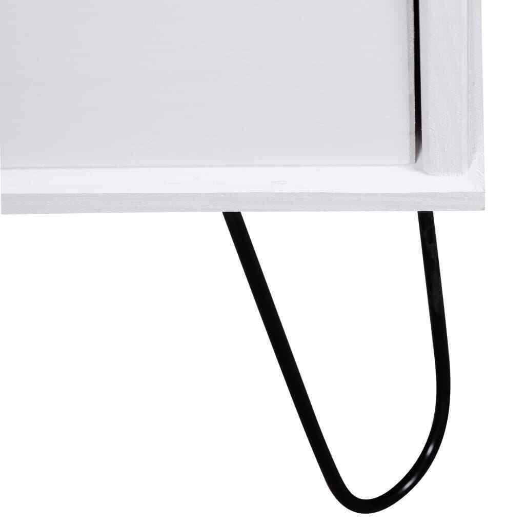 White Solid Pine Wood Bedside Cabinet C53019