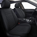 Black Leather Waterproof Front Seat Covers Pack of 2 Y719975