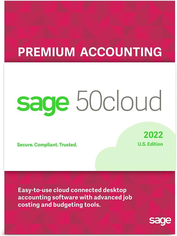Sage 50 Premium U.S. 1-User One Year Subscription Accounting Software A9743