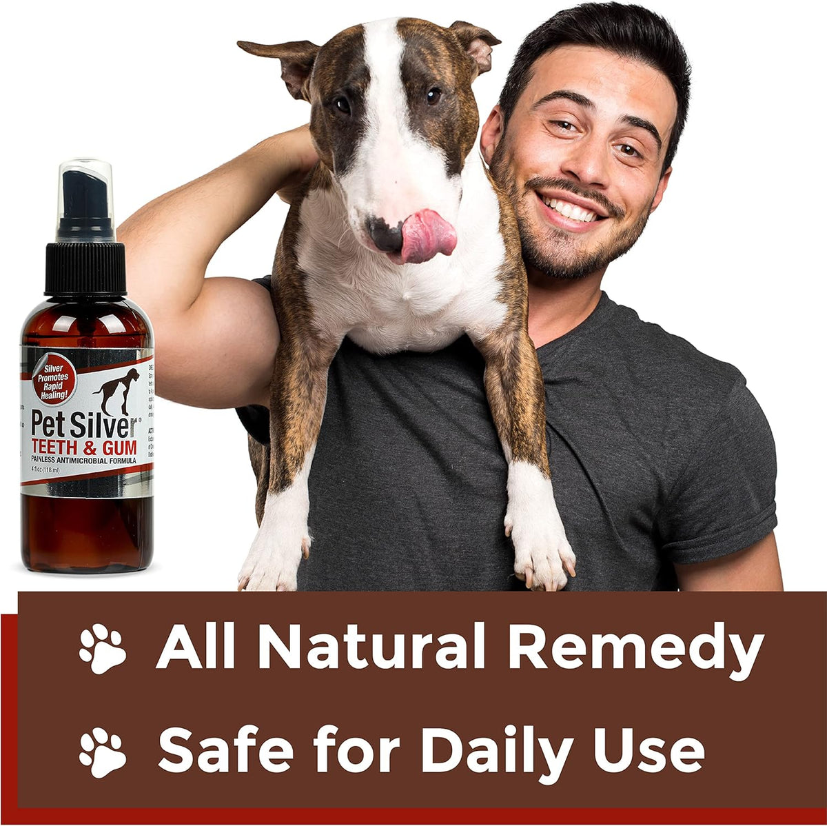 Teeth & Gum Spray for Dogs and Cats with Chelated Silver, 2 Pack G415947