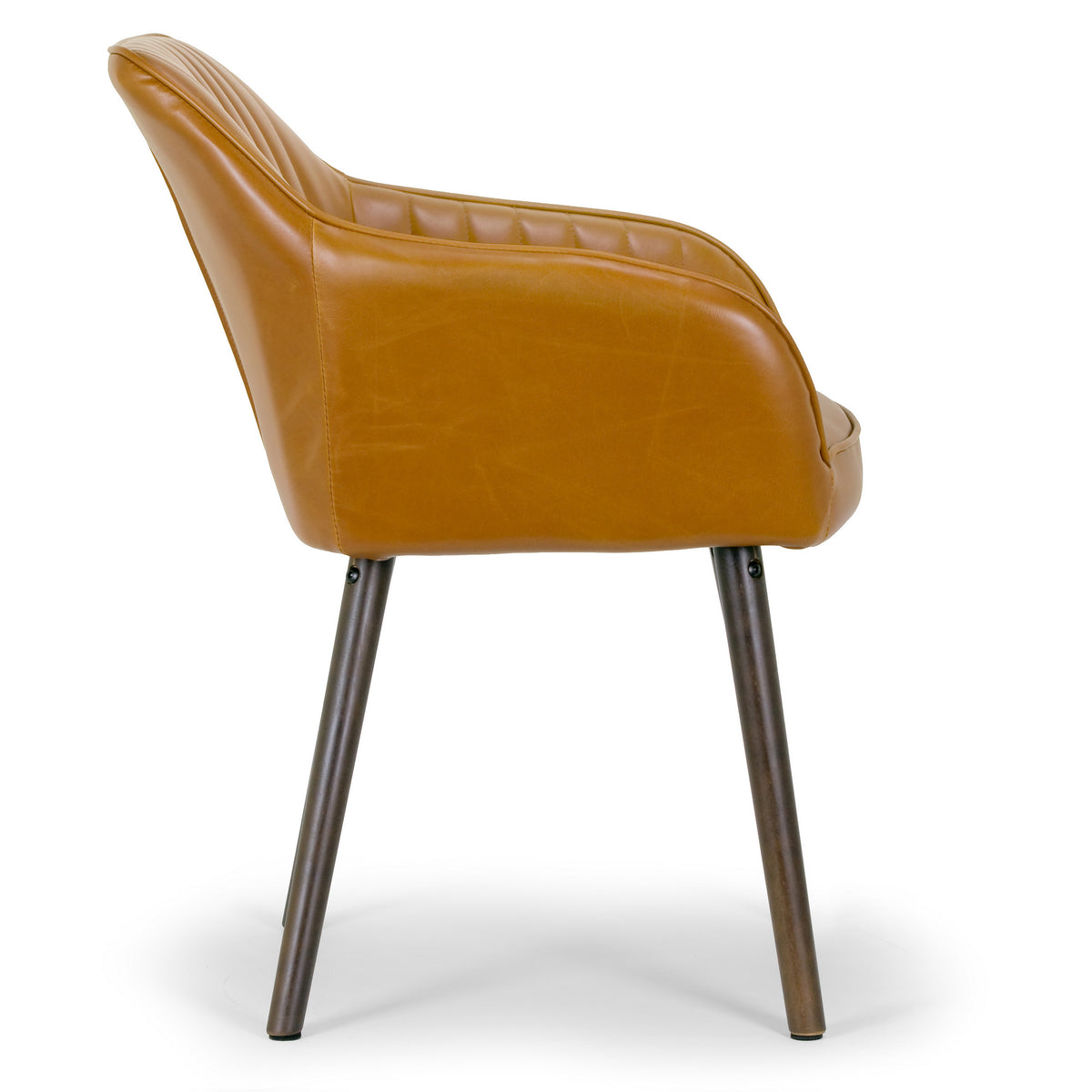 Set of 2 Faux Leather Arm Chair with Beech Legs I713895