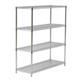 Chrome Wire Shelving Unit, 4 Shelves V14025