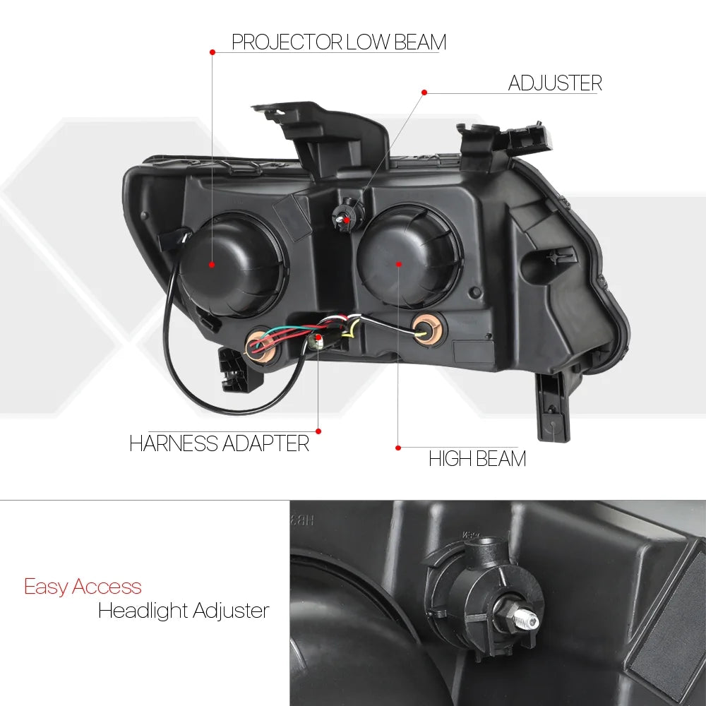 Black Projector Headlight LED Amber Signal for 2015-2020 Chevrolet Colorado G1240
