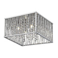 Chrome 4-Light Flush Mount C44053