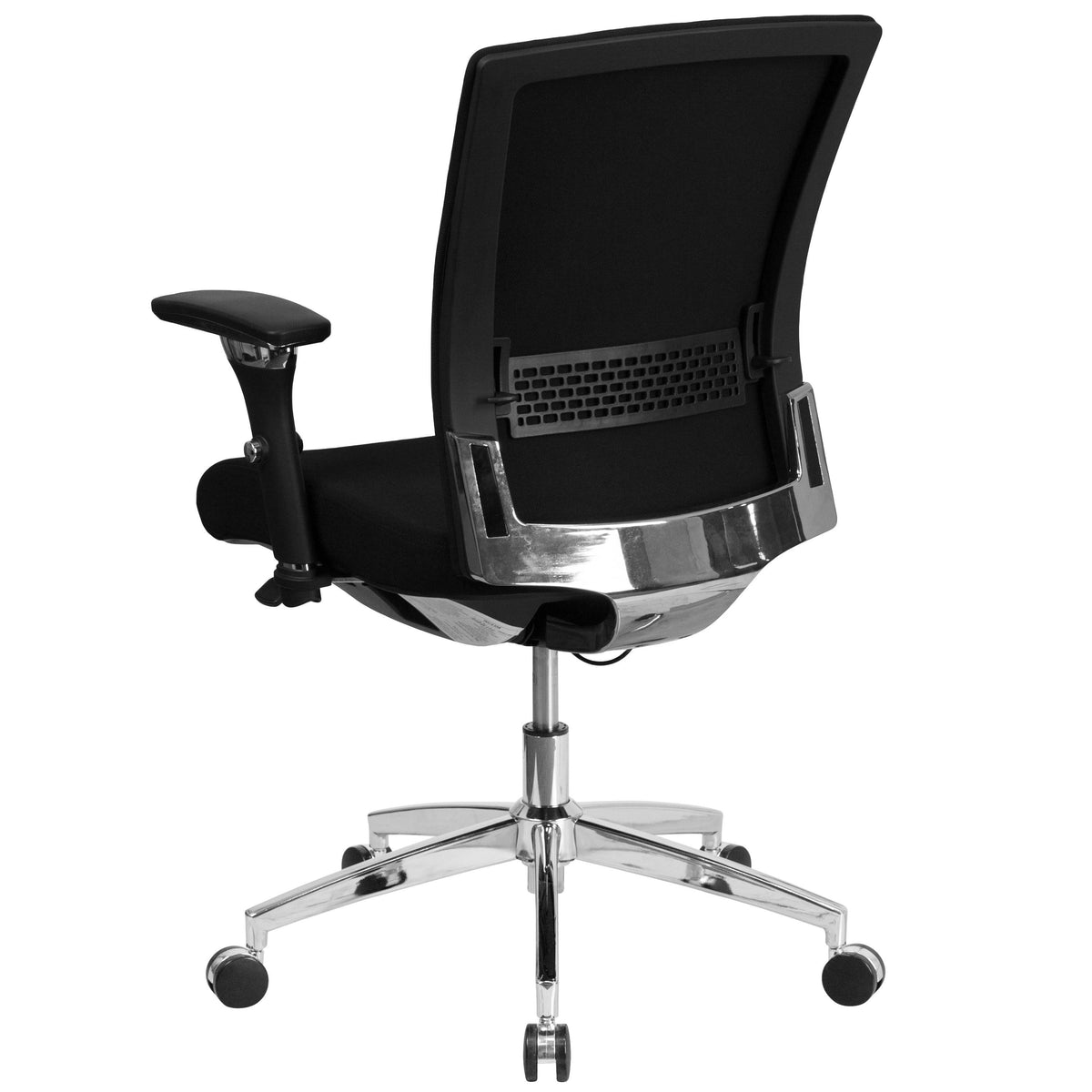 Black Fabric Ergonomic Office Chair with Seat Slider K861