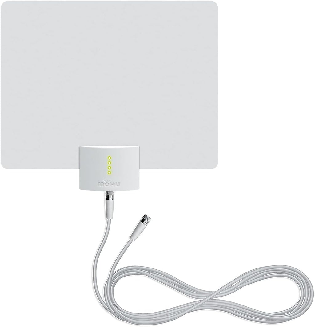 Indoor HDTV Antenna, 60-Mile Range, Multi-Directional, Paper-Thin, 16 ft. Coaxial Cable, 4K-Ready O8319