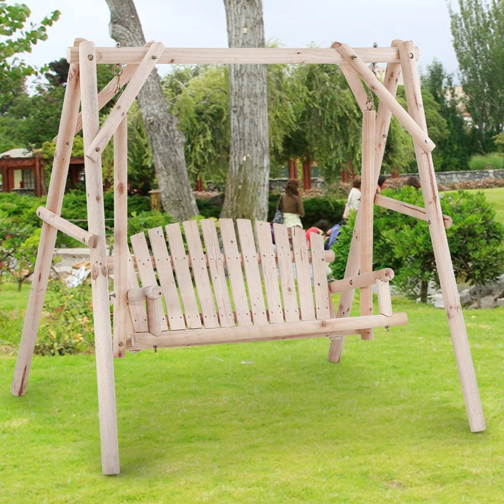 Wooden Swing Chair with A-Frame Stand B4051