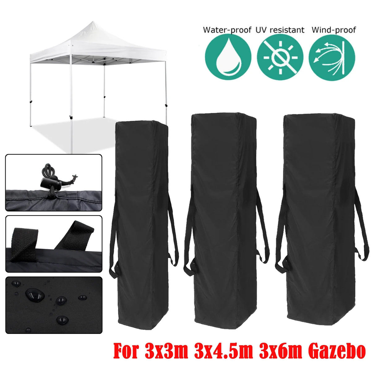 Waterproof Polyester Gazebo Marquee Garden With Carry Bag L784065
