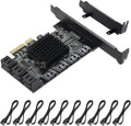 PCIE to SATA 3.0 6 Gbps Controller, 8 SATA Card with Cables, Pack of 2 O63886