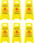 Caution Wet Floor Sign 2-Sided Bilingual Sign Pack of 2 A21687