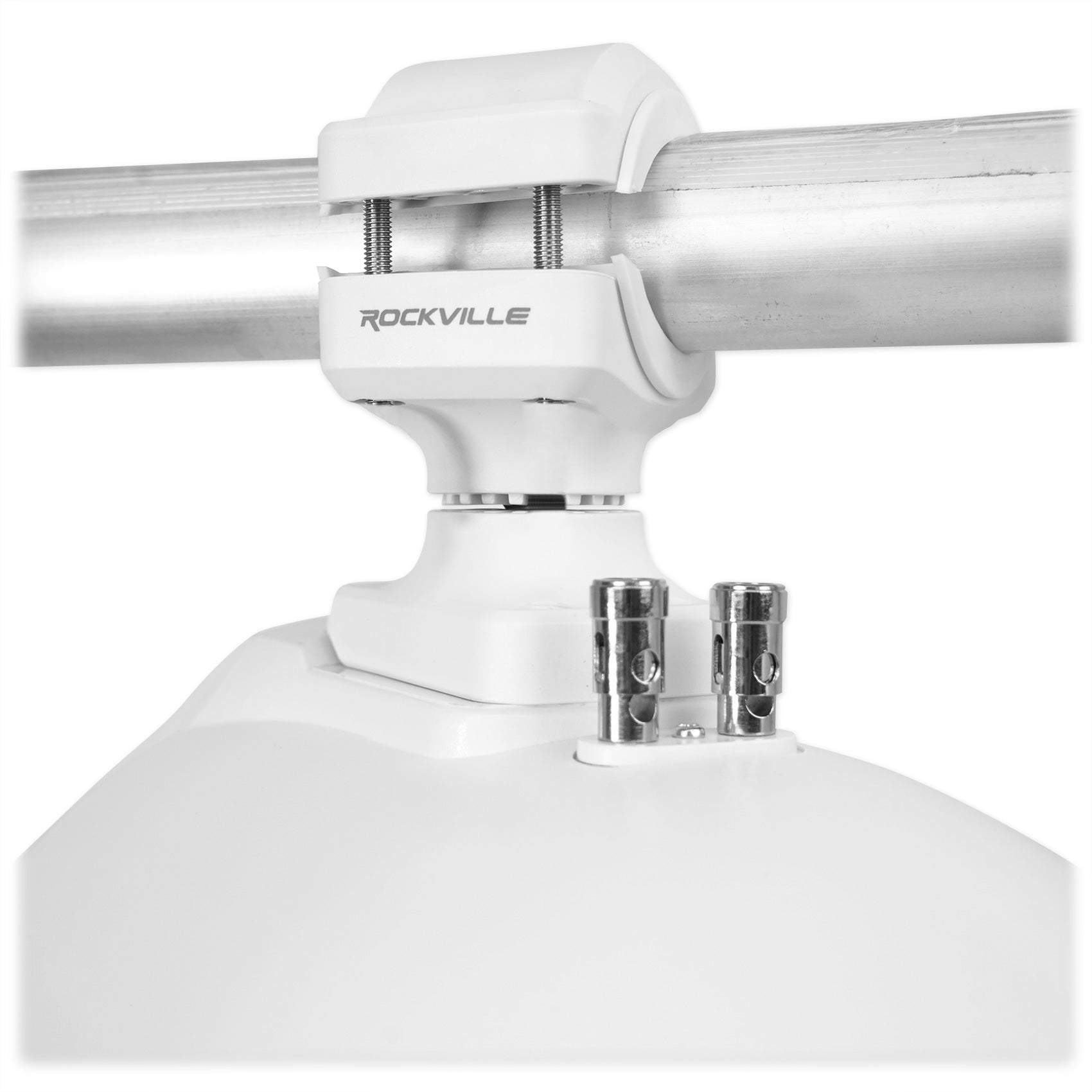 White 8" Marine Wakeboard Swivel Tower Speakers with Receiver Y608