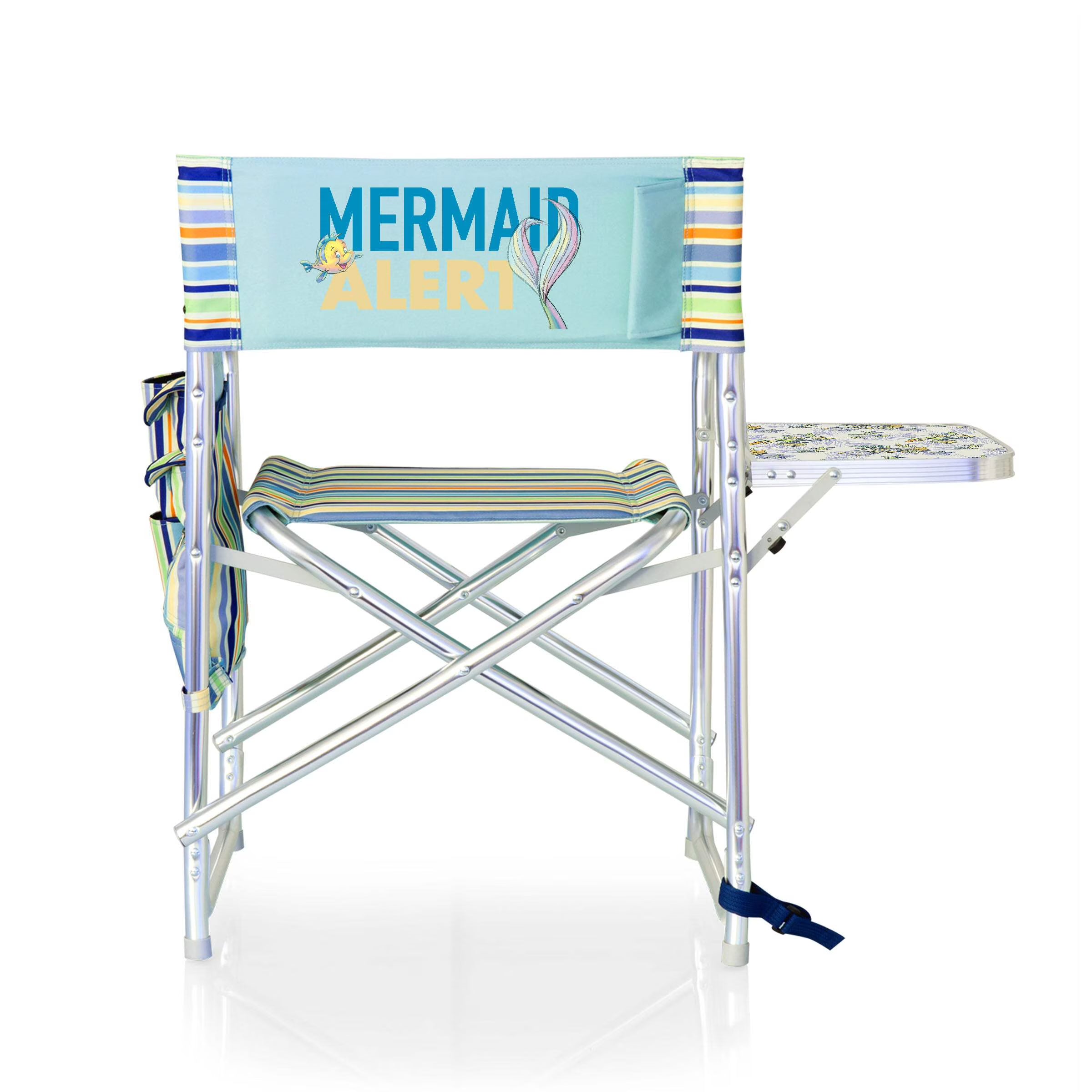 Sky Blue Sports Chair with Multi Stripe Pattern G9415