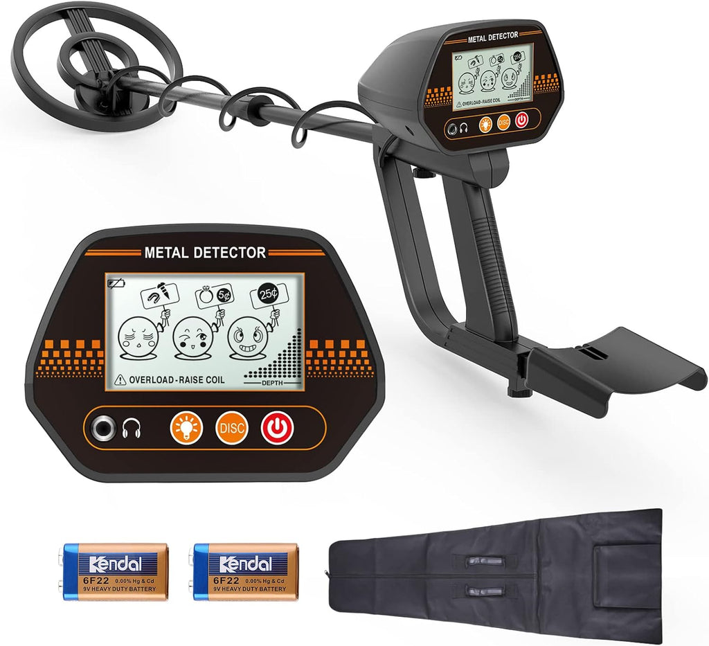 Metal Detector with LCD Display, Waterproof Coil, Carrying Case Pack of 2 V609995