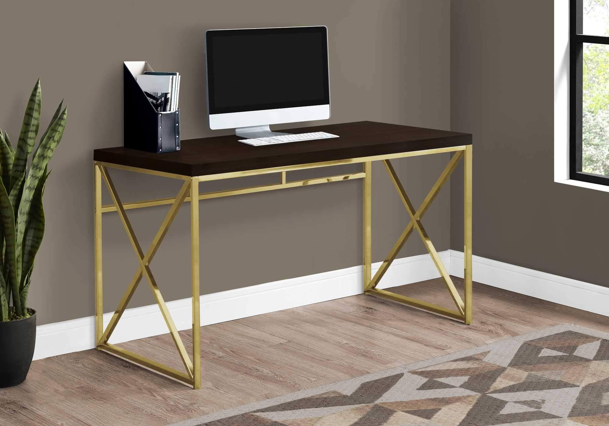 Gold Metal Computer Desk Y396