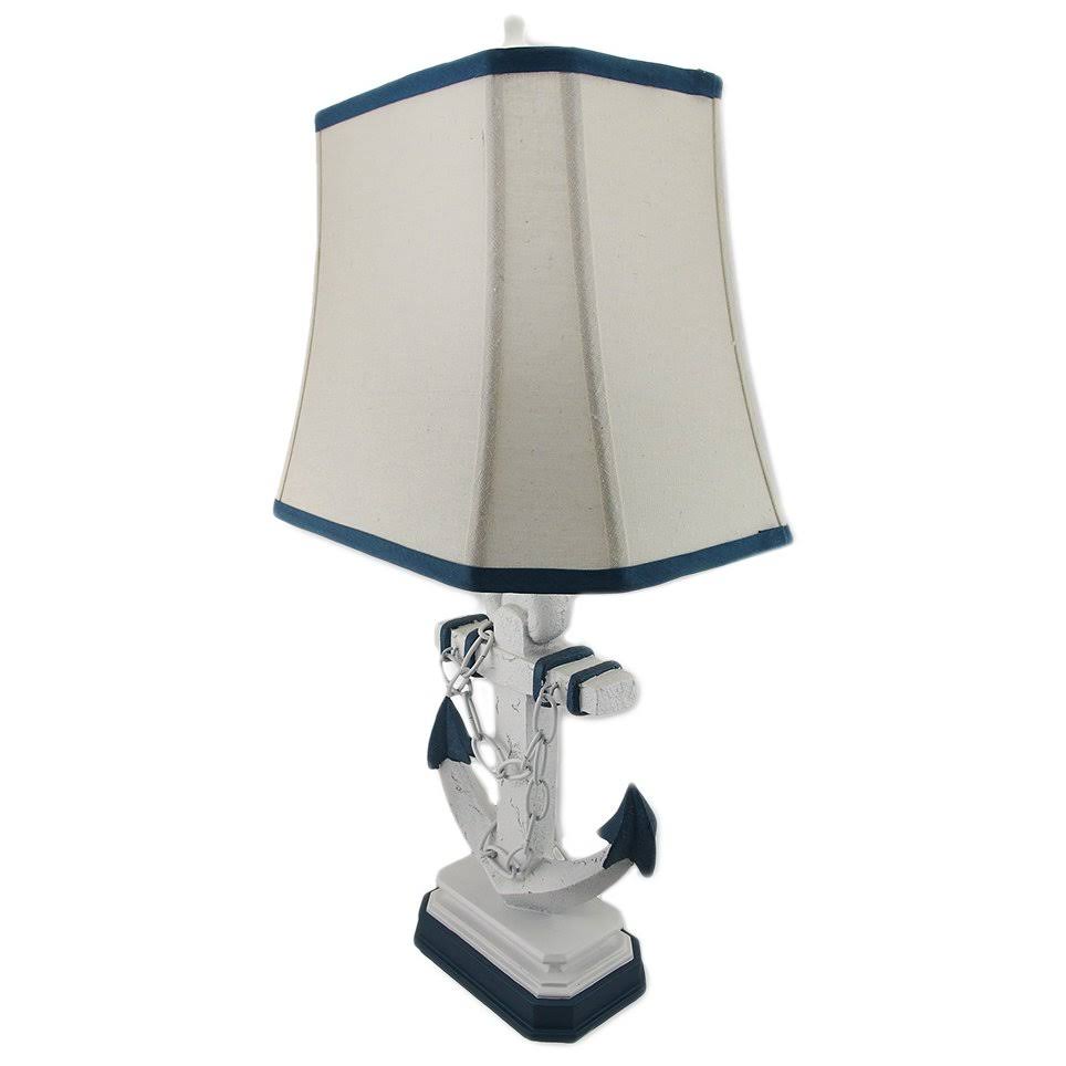 Linen Shade Lamp with Anchor B841