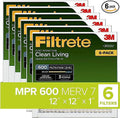 12x12x1 AC Furnace Air Filter, MPR 600, 6-Pack Q904170