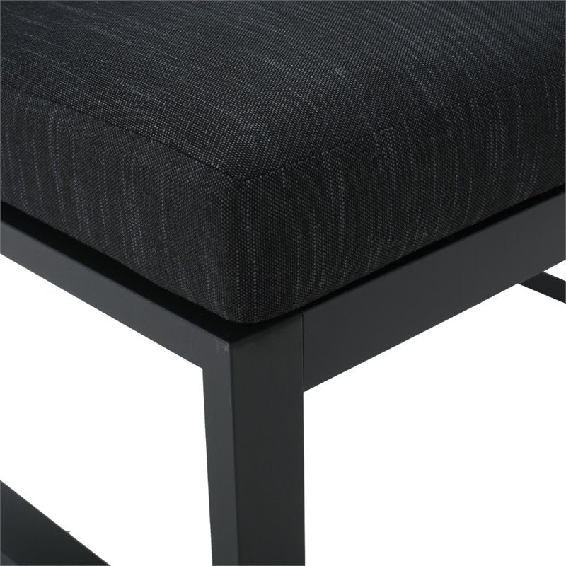 6 Piece Outdoor Aluminum Sectional Sofa Set in Dark Gray I2739