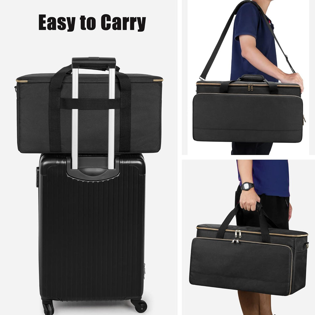 Large Travel DJ Cable File Bag with Inner Detachable Divider and Padded Compartment for 15.6” Laptop P82982