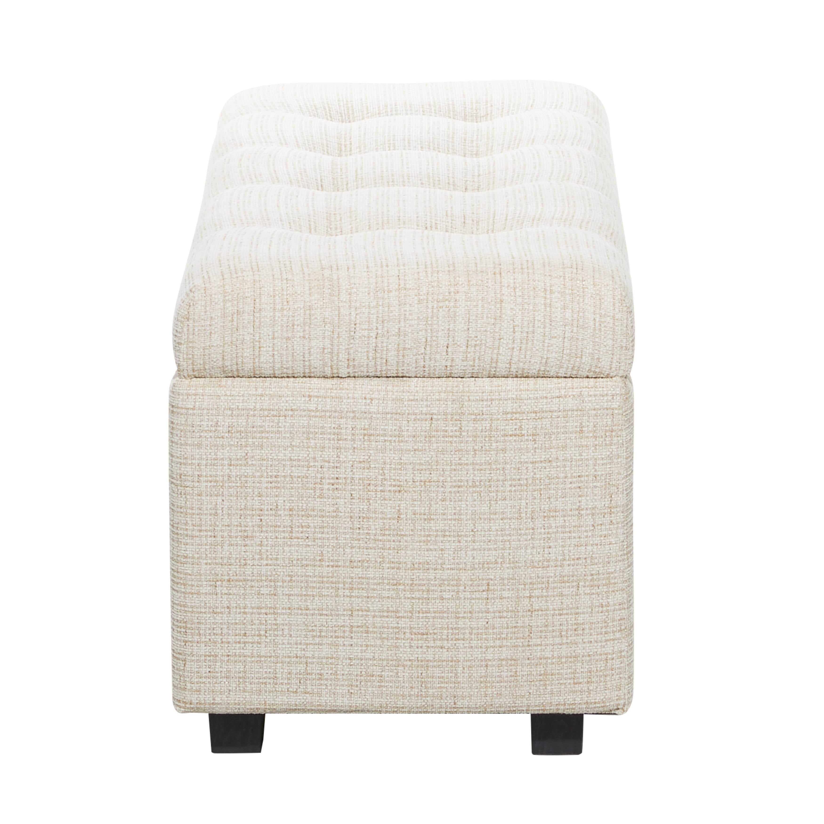 Beige Wood Traditional Storage Bench, Set of 3 B778