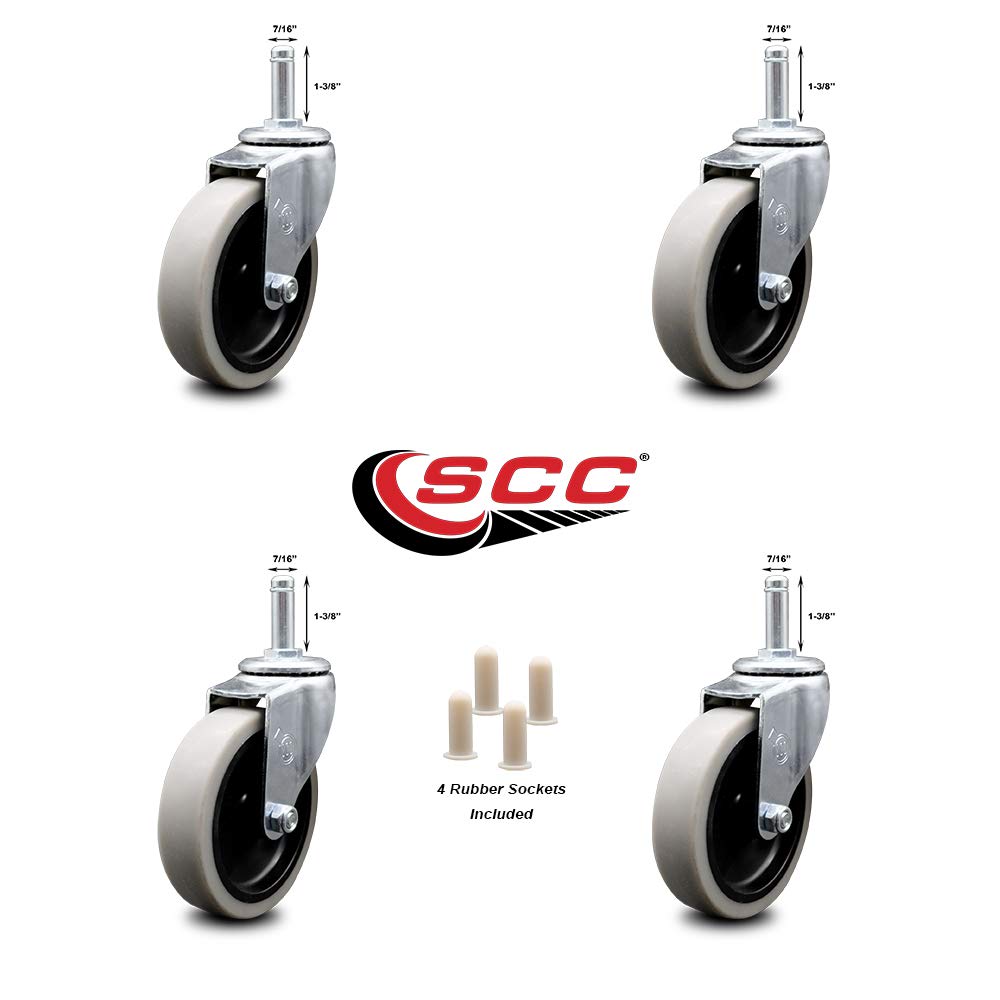 4" Rubbermaid Cart Caster Replacements - Set of 4 N9311