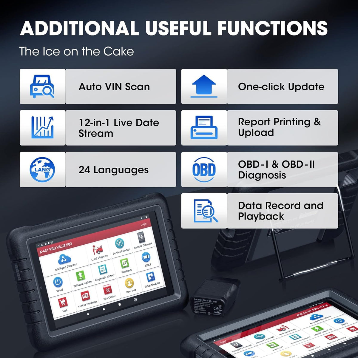 Bi-Directional Full System OBD2 Scanner with 31 Reset P904