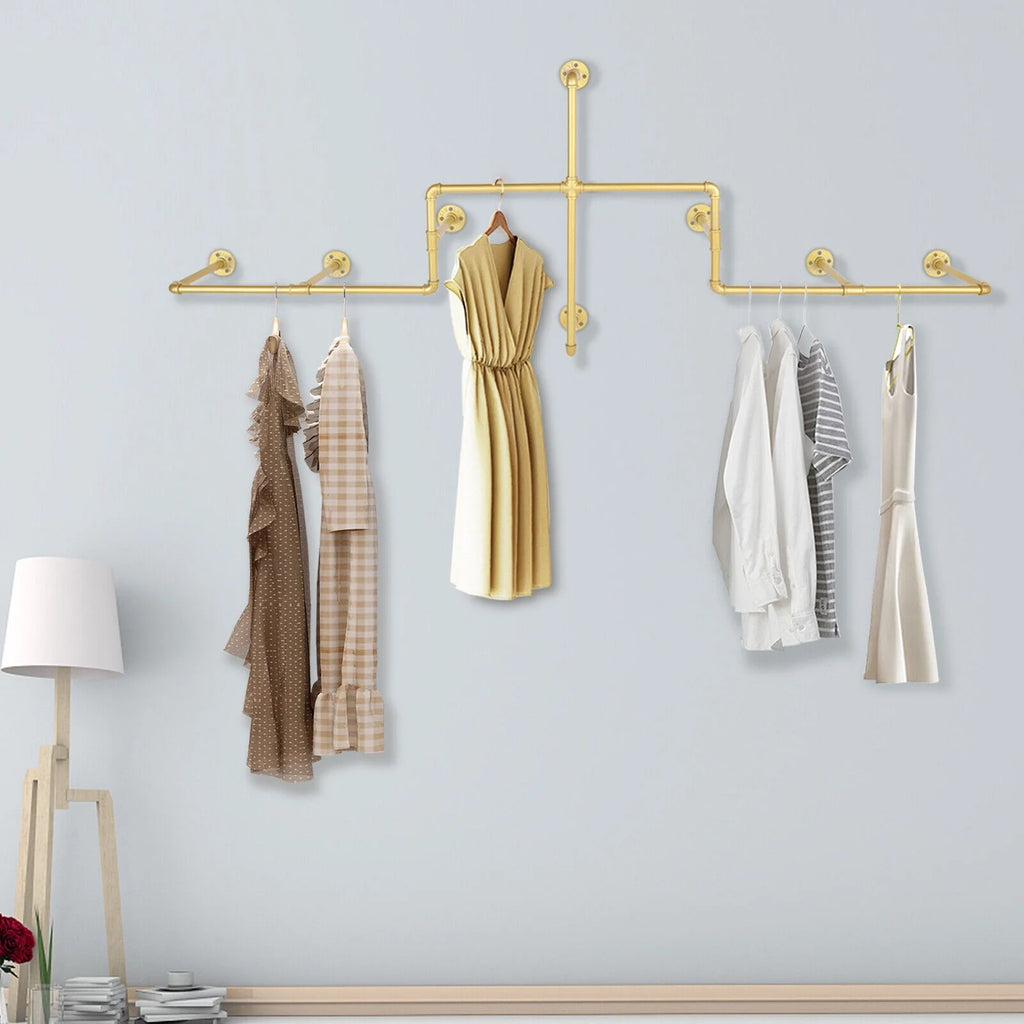 Gold Wall Mounted Detachable Clothes Rack T7647