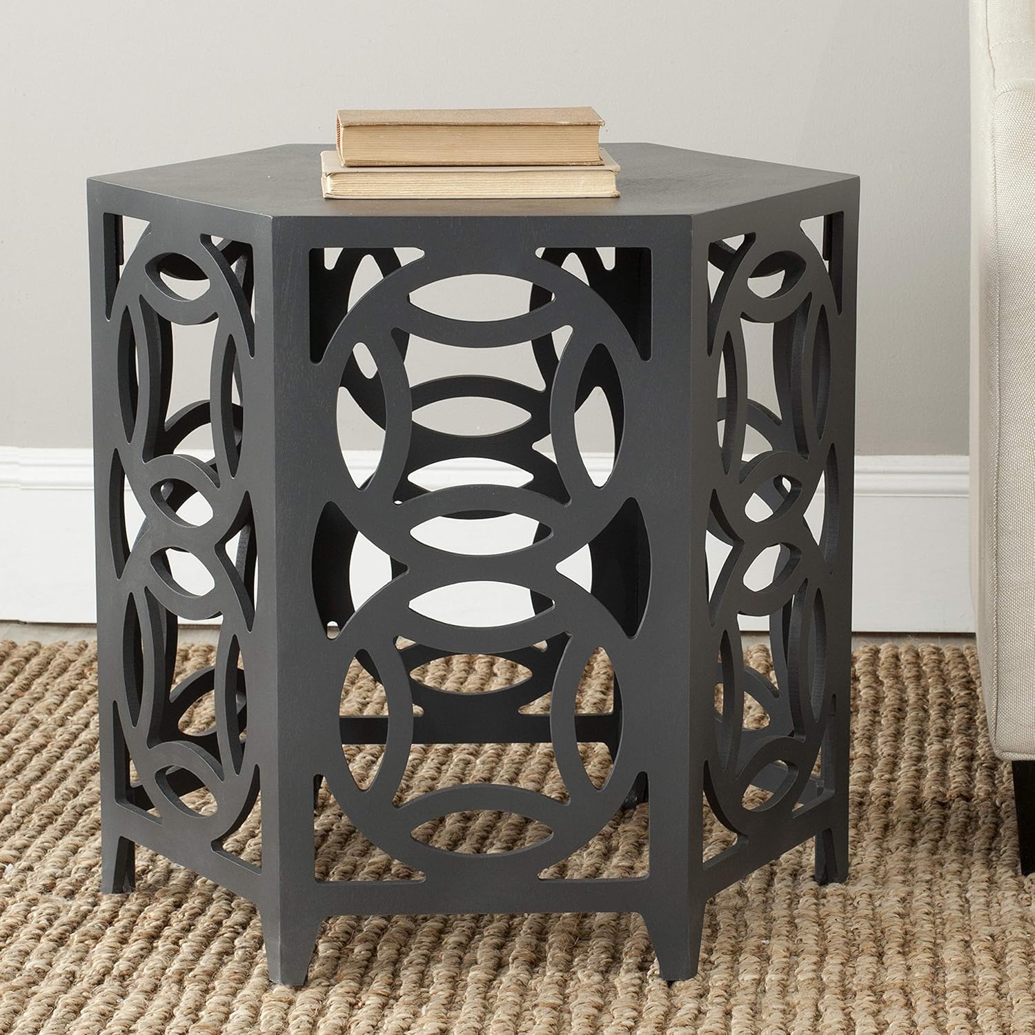 Pearl Blue Grey Side Table Y9838