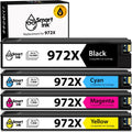 HP 972X 972 Ink Cartridge 4 Pack Combo Black Cyan Magenta Yellow O826