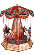 German Collectible Tin Toy Horse Carousel B8054