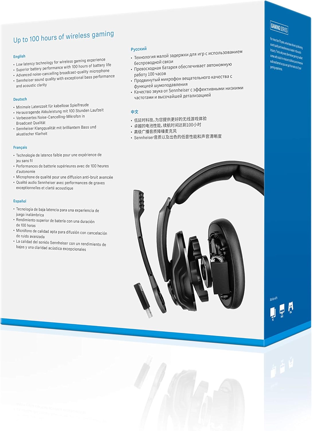 Black Over-Ear Wireless Gaming Headset S28346