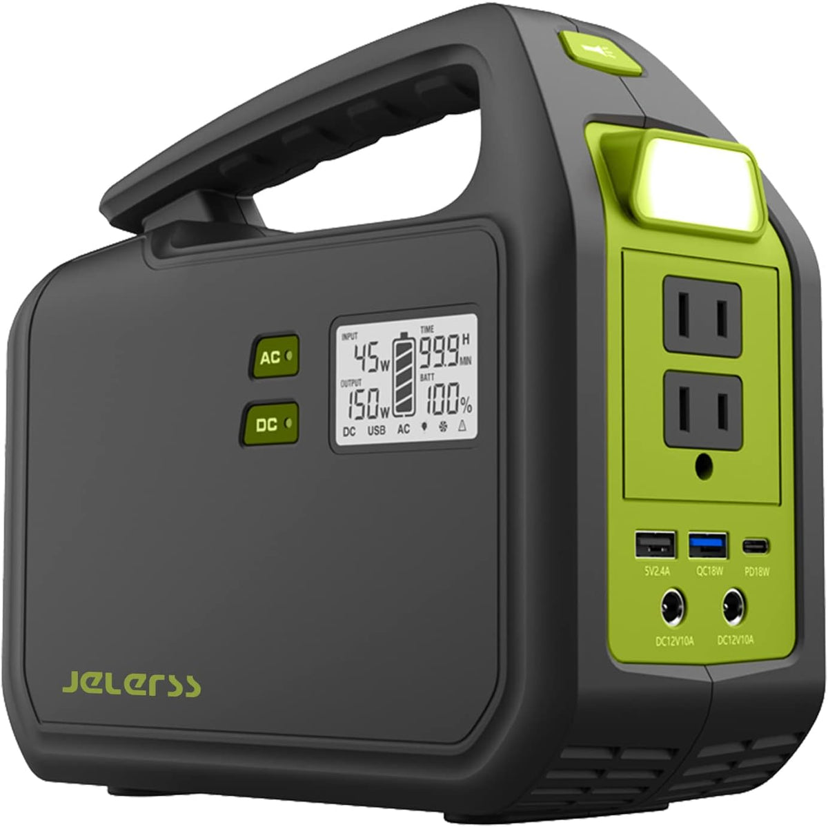 Red 150W Portable Power Station with AC Outlets W1827