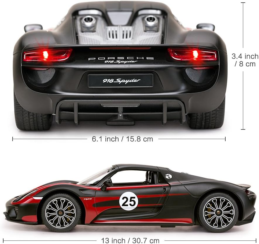 Black 1:14 RC Porsche Toy Car T3462