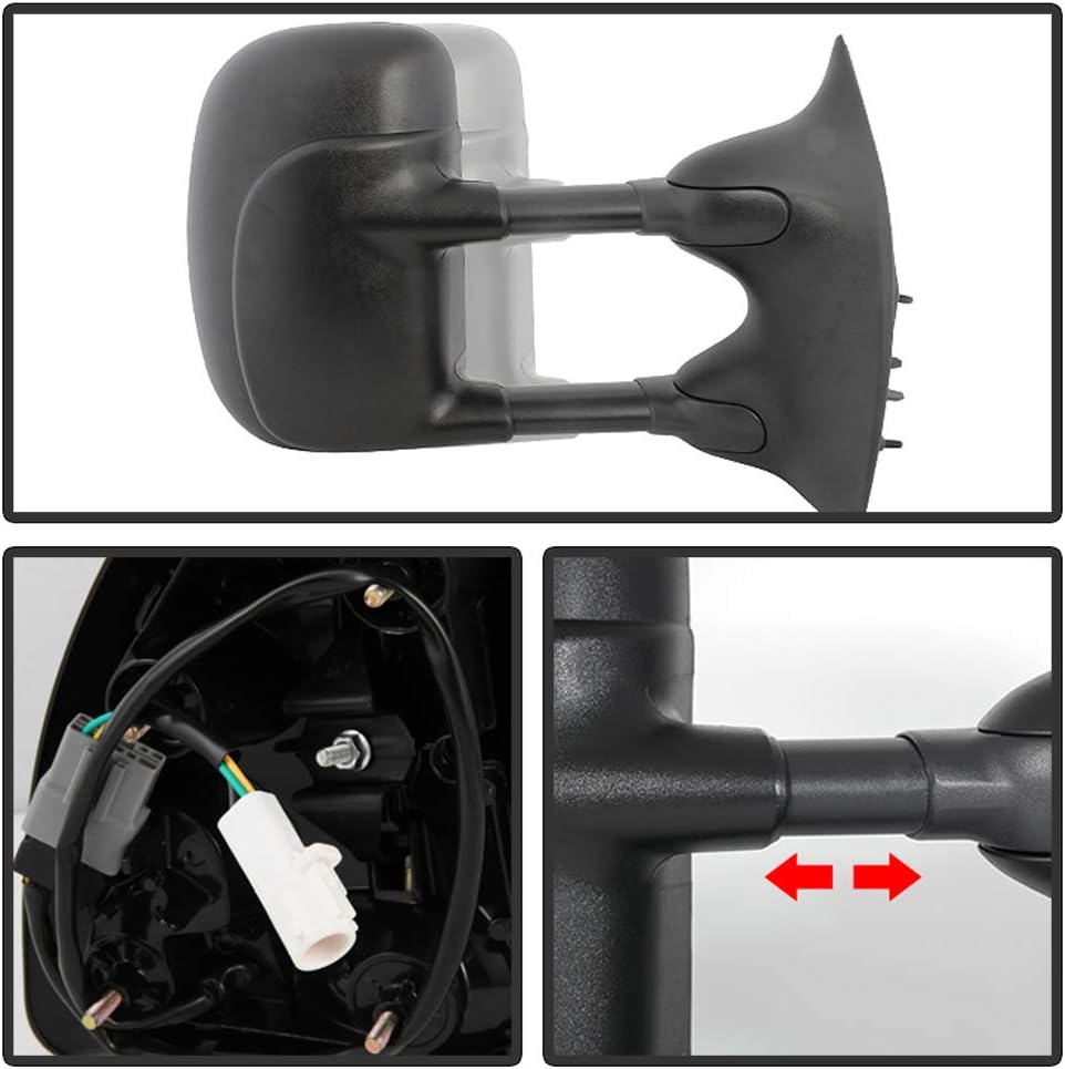 Telescoping Power Heat Side Towing Mirror Driver Passenger For Ford F250 F550 SuperDuty Excursion K966