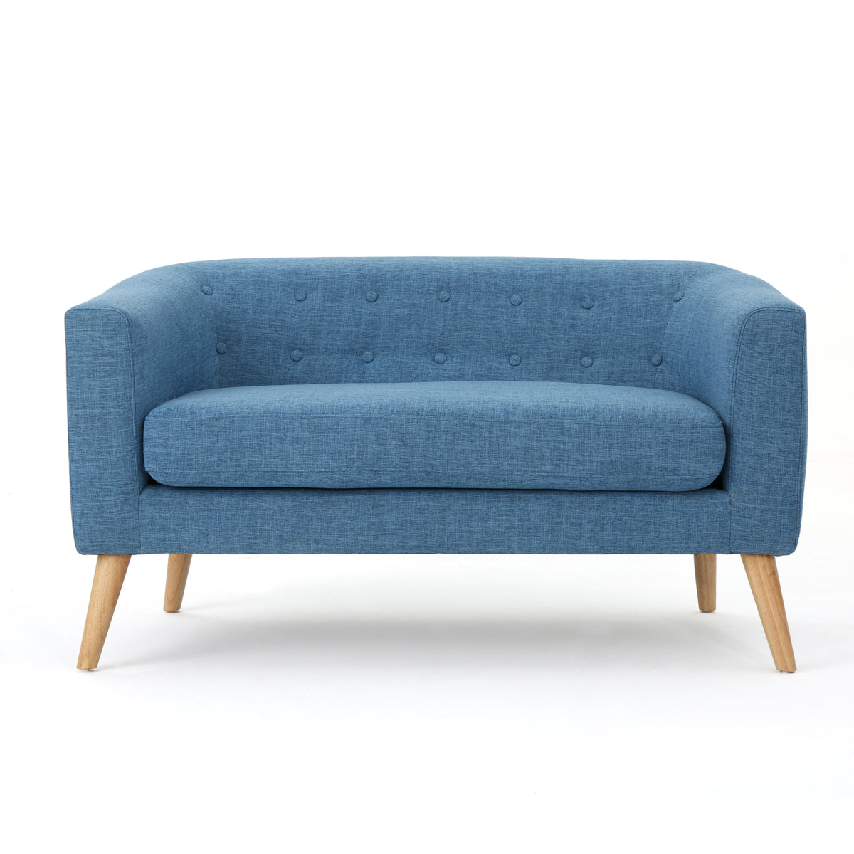 Muted Blue Fabric Loveseat F252