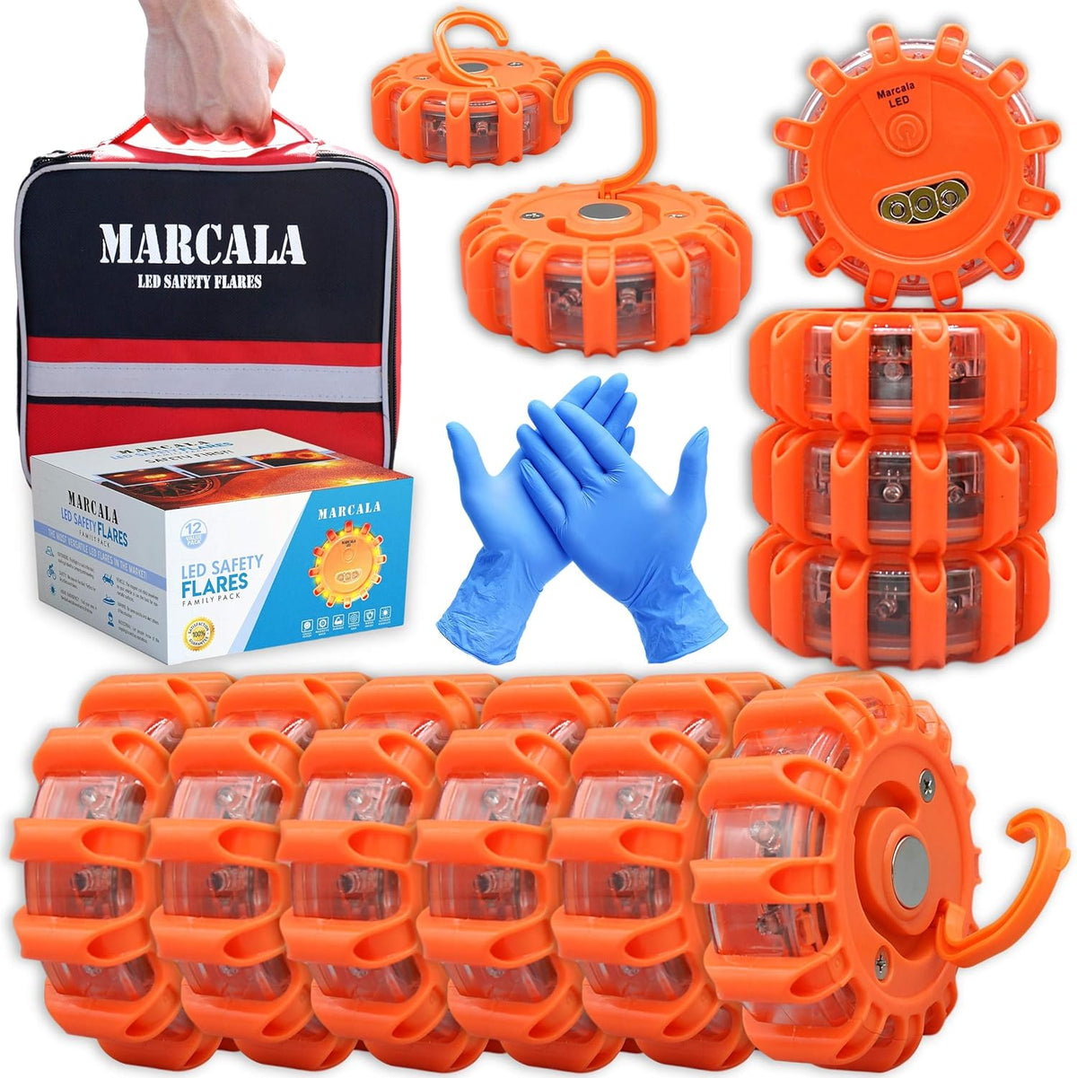 12-Pack LED Emergency Safety Flares U1202