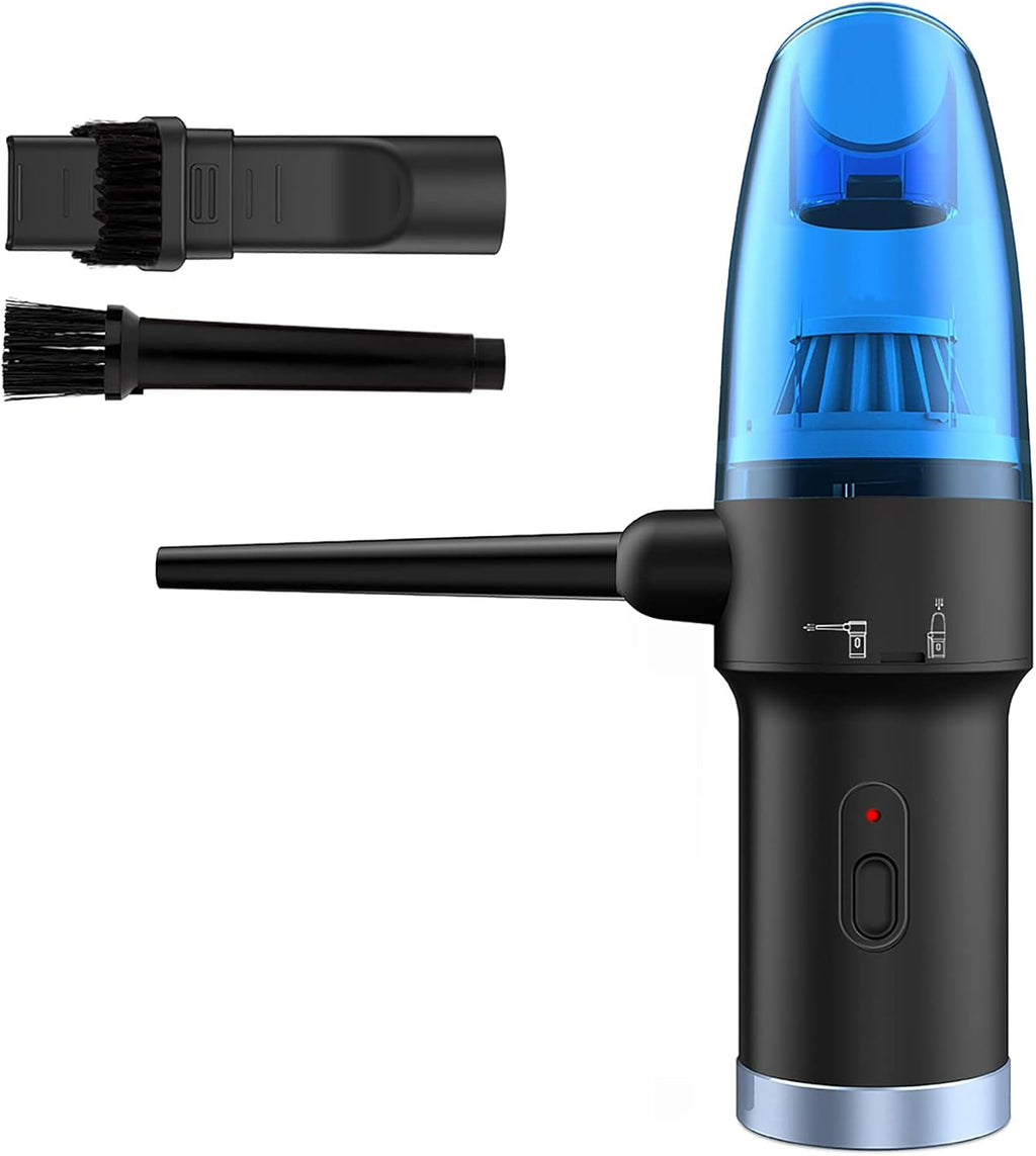 Blue Mini Cordless Vacuum Cleaner 2-in-1 Air Duster N9632