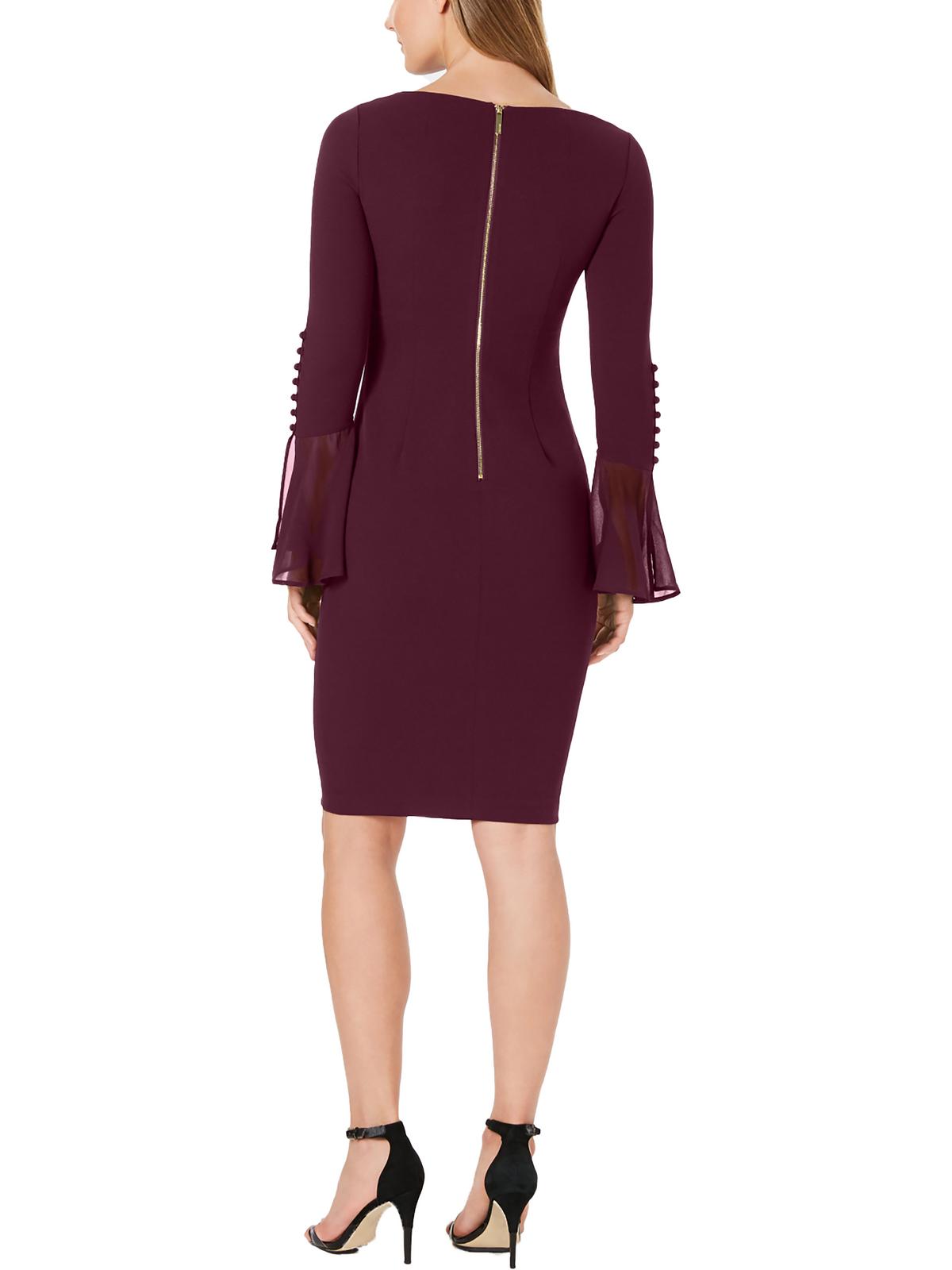 Chiffon Knee-Length Sheath Dress P272