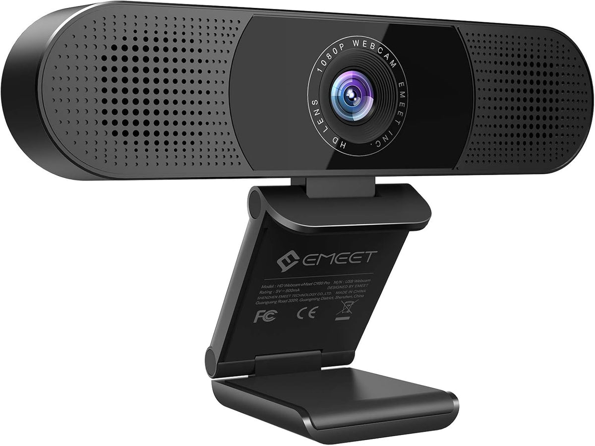 1080P Webcam with Microphone and Speakers F90253