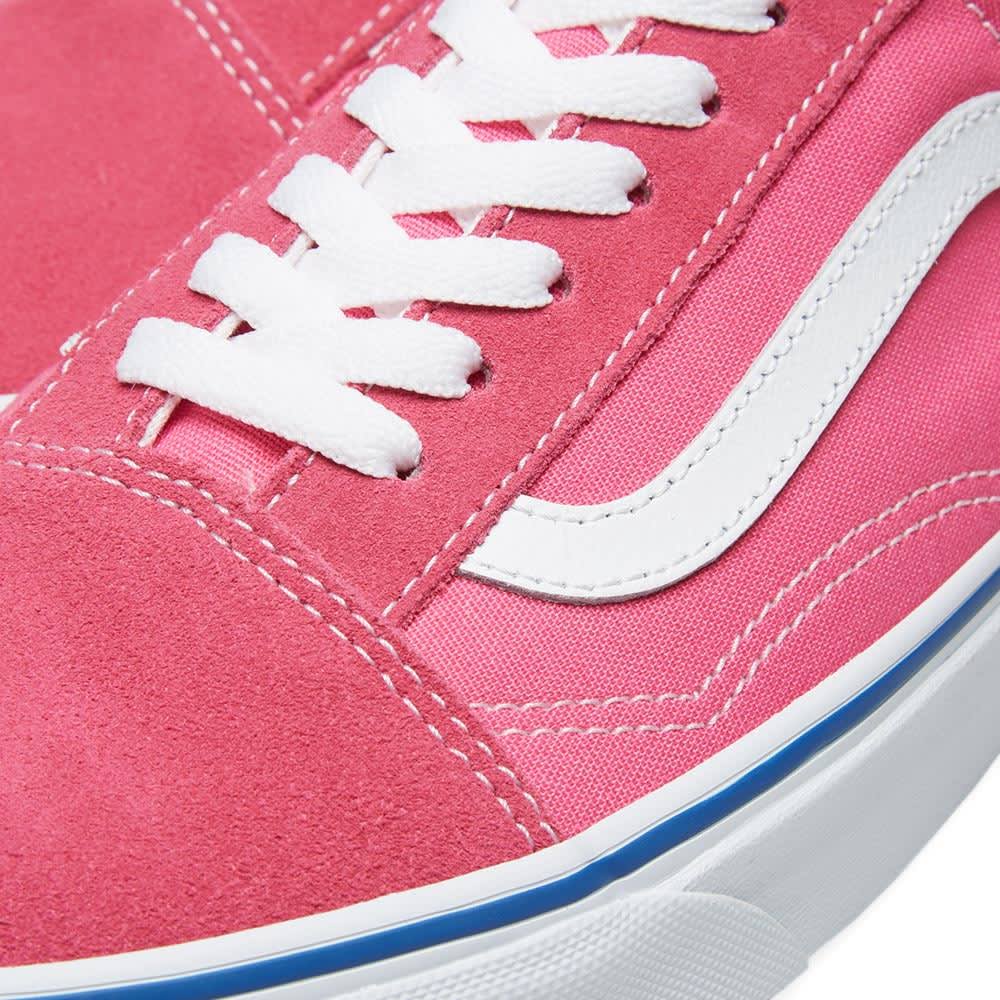 Carmine Rose True White Suede Canvas Old Skool Shoes T930858