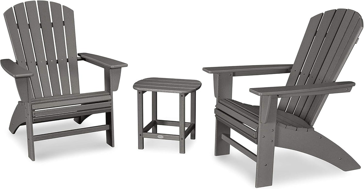 3-Piece Curveback Adirondack Chair Set with Side Table D25601