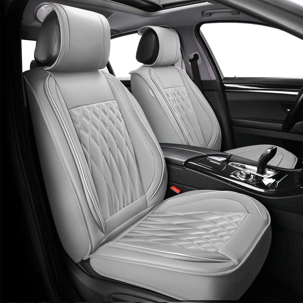 Black+Red Leather Car Seat Cover K38617
