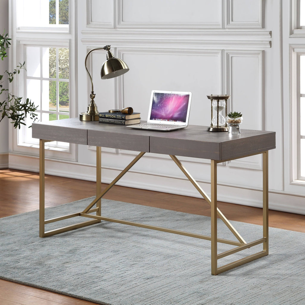Pink 60-Inch 2-Drawer Desk V22950
