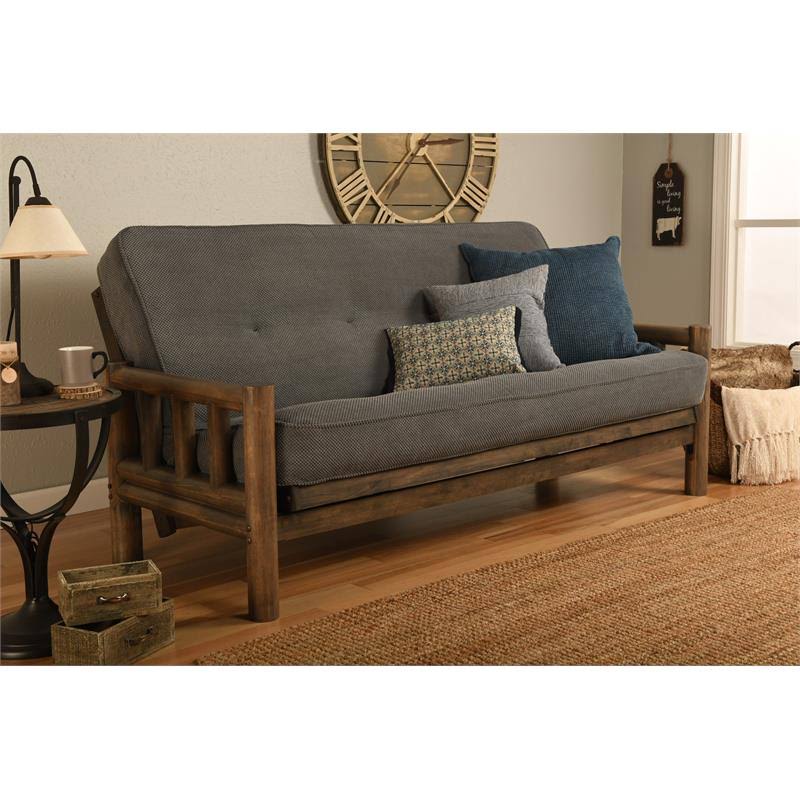Rustic Walnut Finish Lodge Frame Mattress Y3859