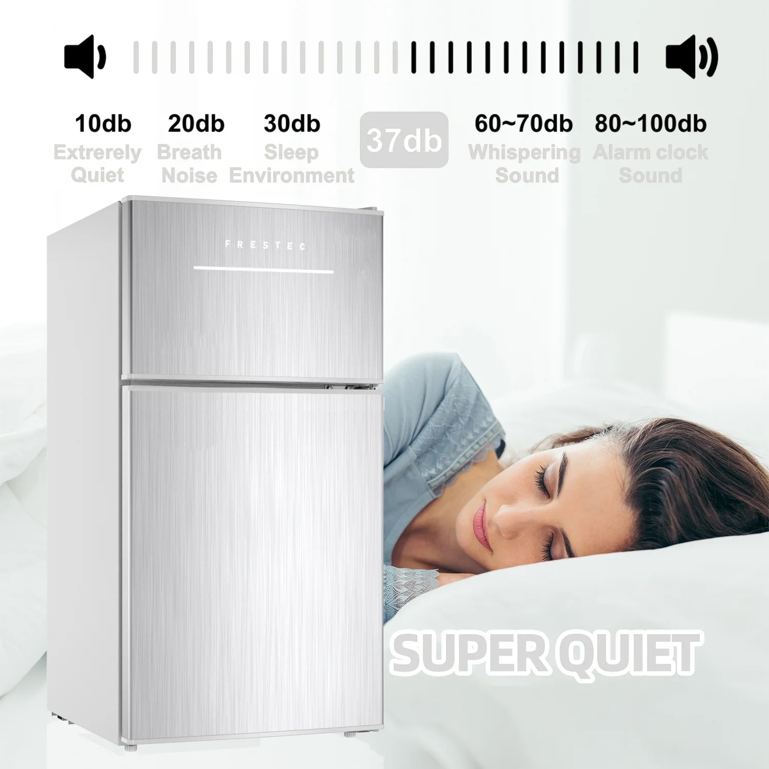 Silver 3.0 Cu.Ft Mini Refrigerator with Freezer H47721