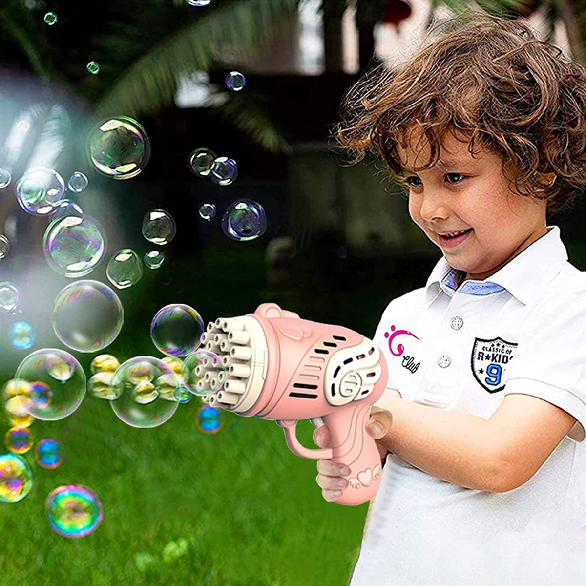 23 Hole Bubble Blower Machine Outdoor Play Toys C847