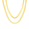 10k Yellow Gold Herringbone Chain Necklace 16" - 24" B55854