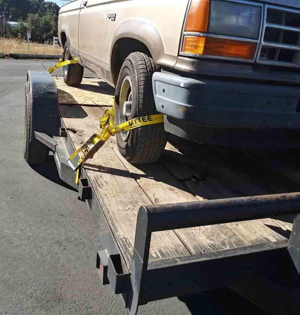 4 Pack 2 x 10' Car Tie Down Ratchet Strap with Flat Hook C2936
