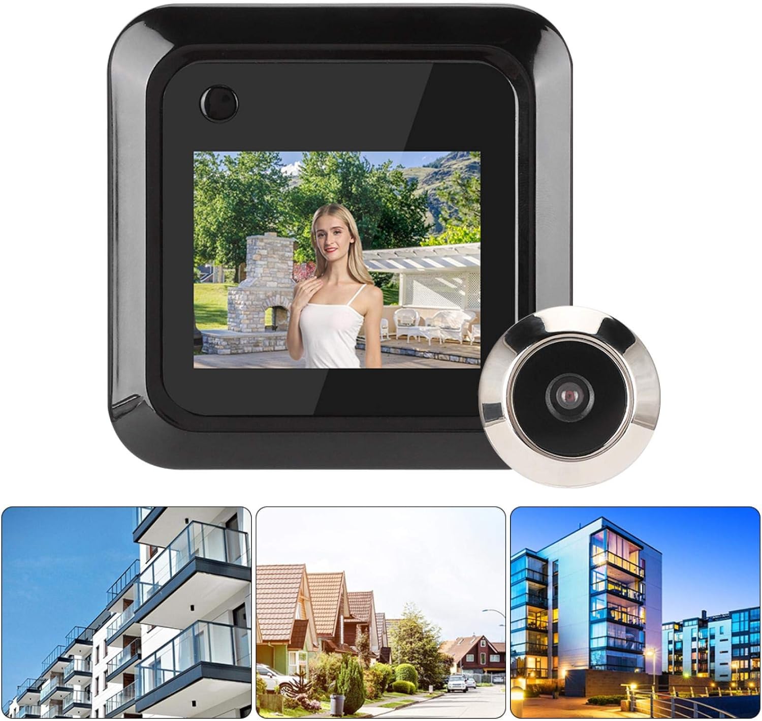 145° Wide-Angle Digital Door Peephole Camera with 2.4in LCD B4697