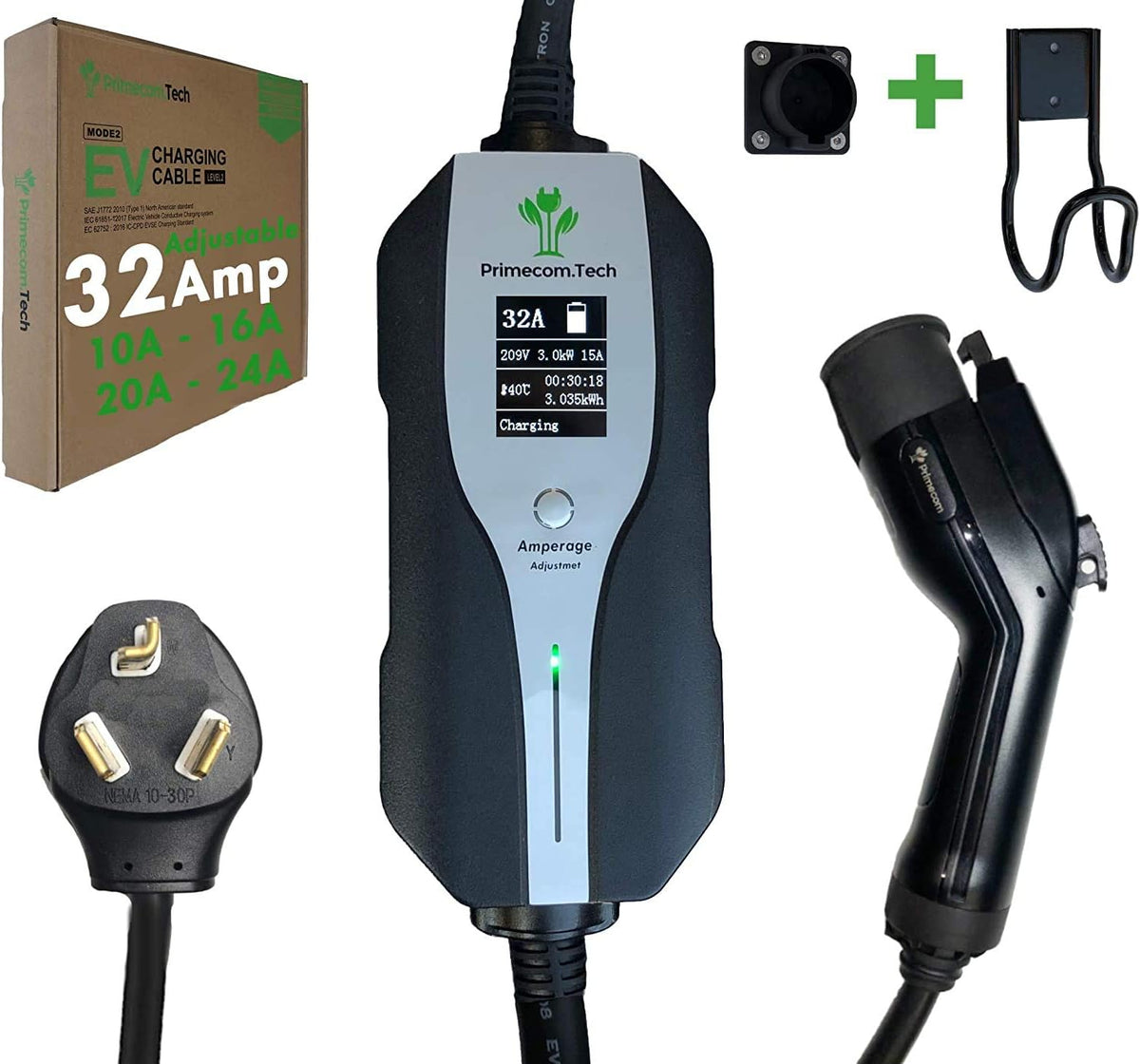 Level 2 Electric Vehicle Charger with 30 Ft Cable H89609